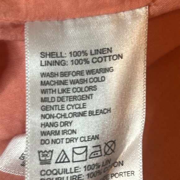 Tommy Bahama Coral Linen V-Neck Sleeveless SunDress Size XXS - Picture 6 of 13